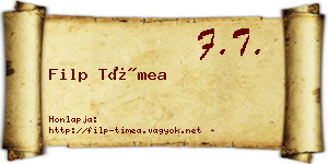 Filp Tímea névjegykártya