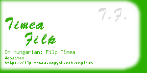 timea filp business card